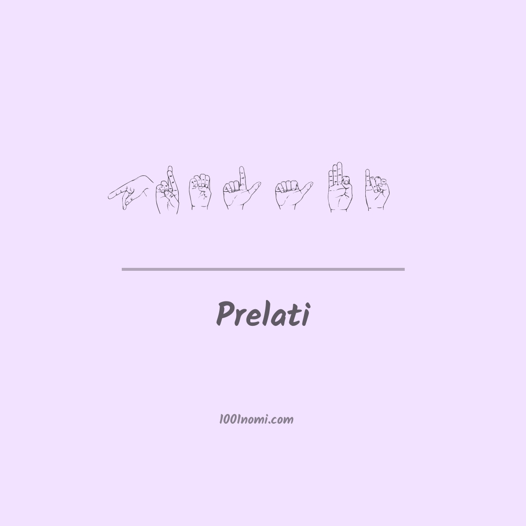 Prelati nella lingua dei segni Prelati nella lingua dei segni