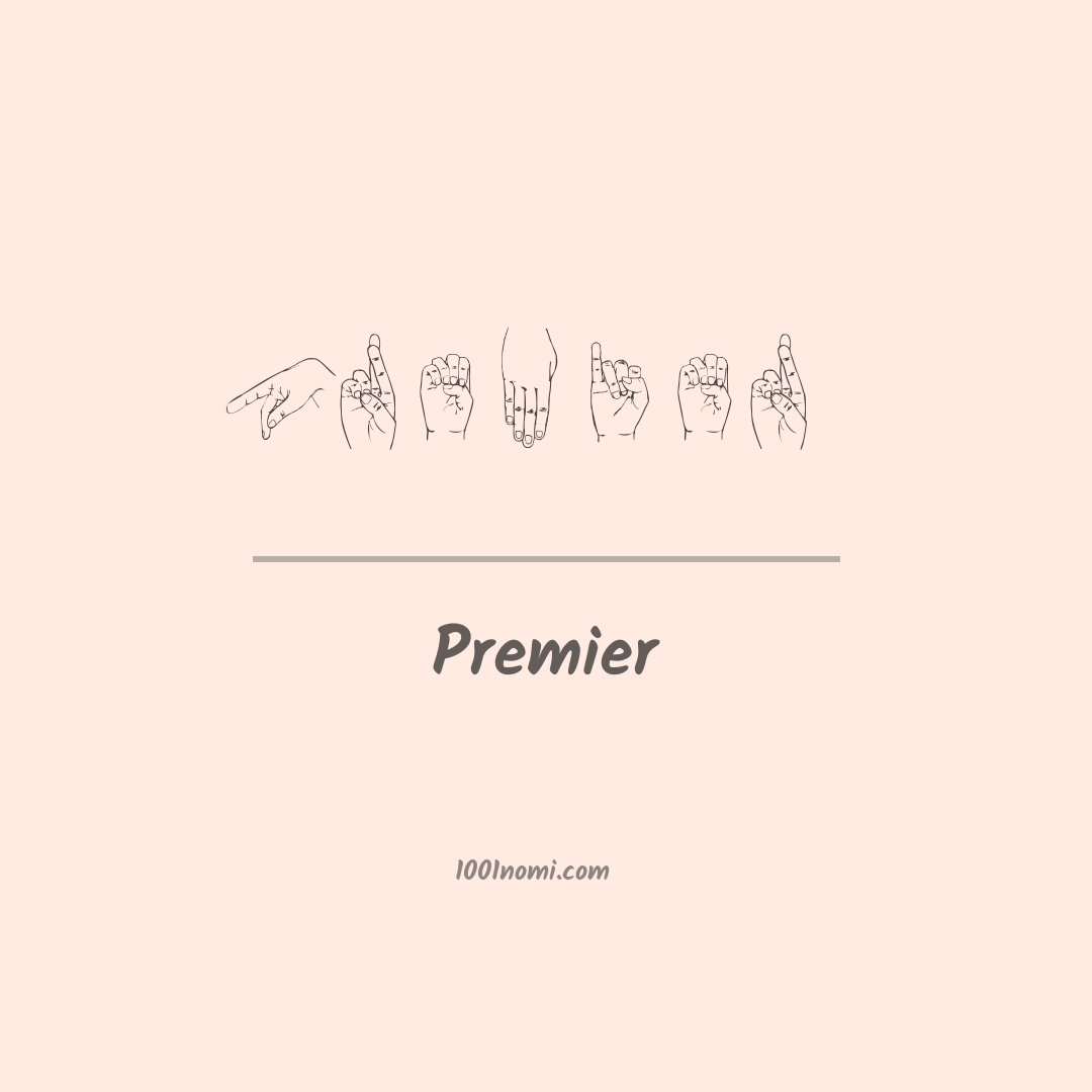 Premier nella lingua dei segni