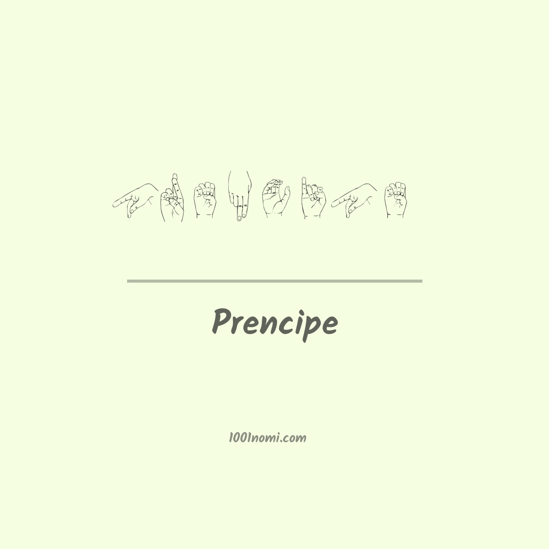 Prencipe nella lingua dei segni