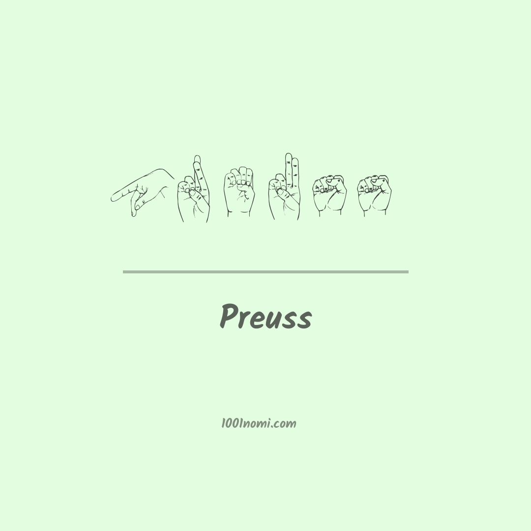 Preuss nella lingua dei segni