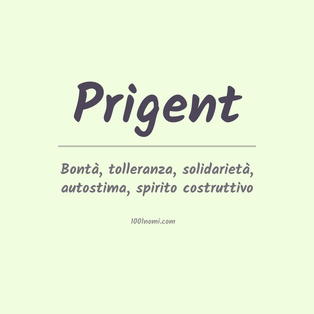 Significato del nome Prigent Significato del nome Prigent