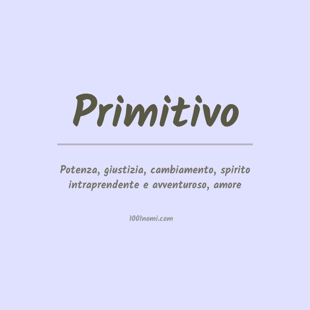 Significato del nome Primitivo