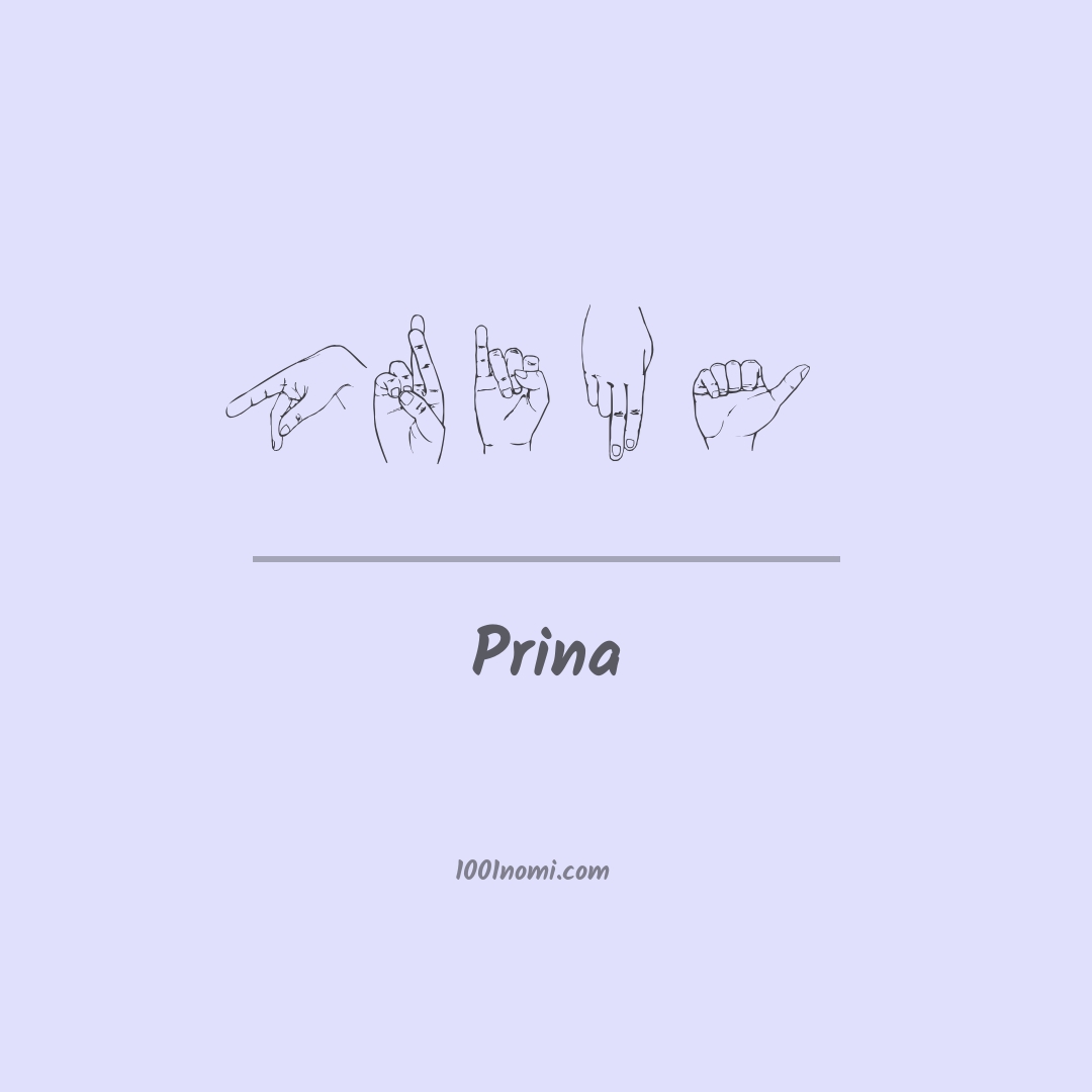 Prina nella lingua dei segni