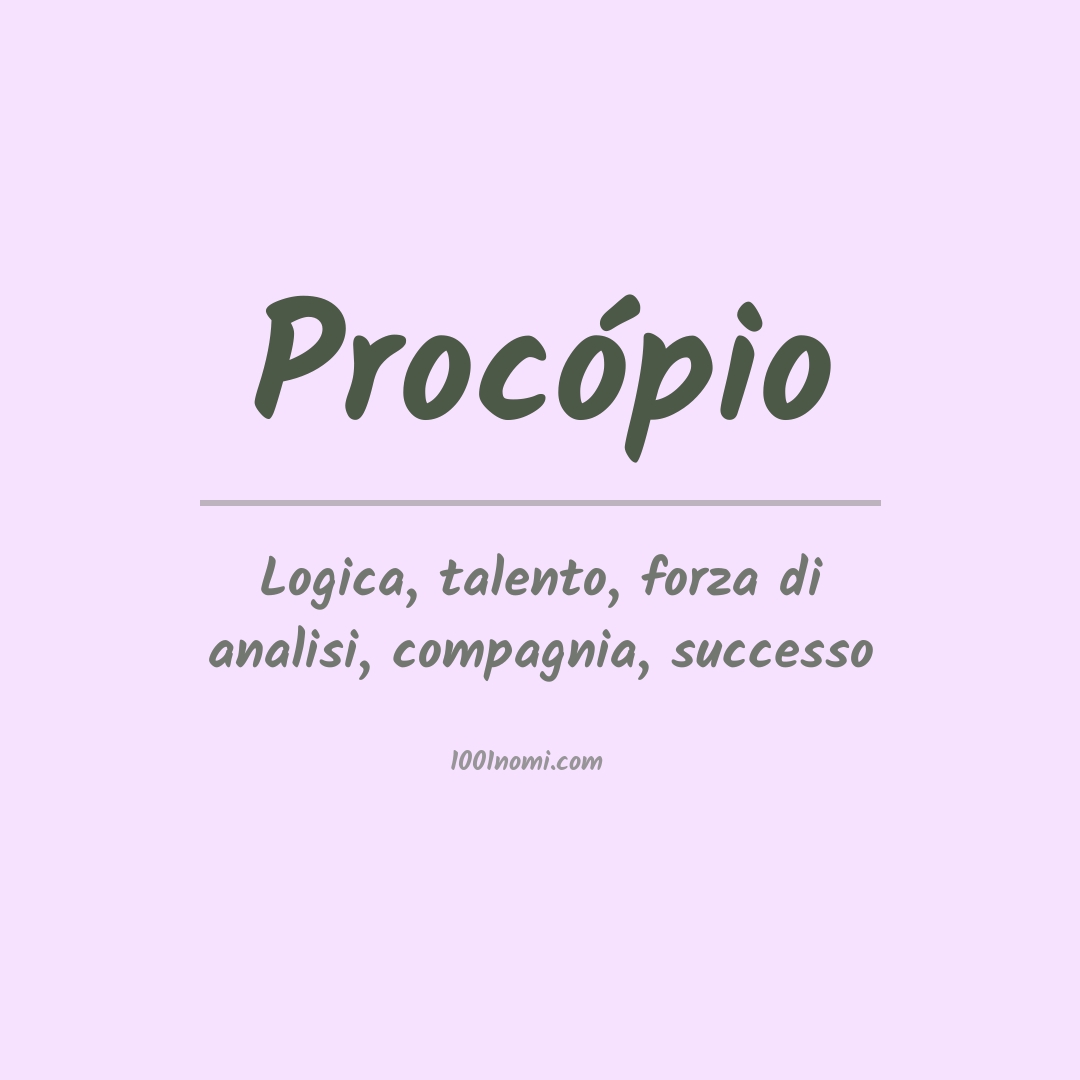 Significato del nome Procópio