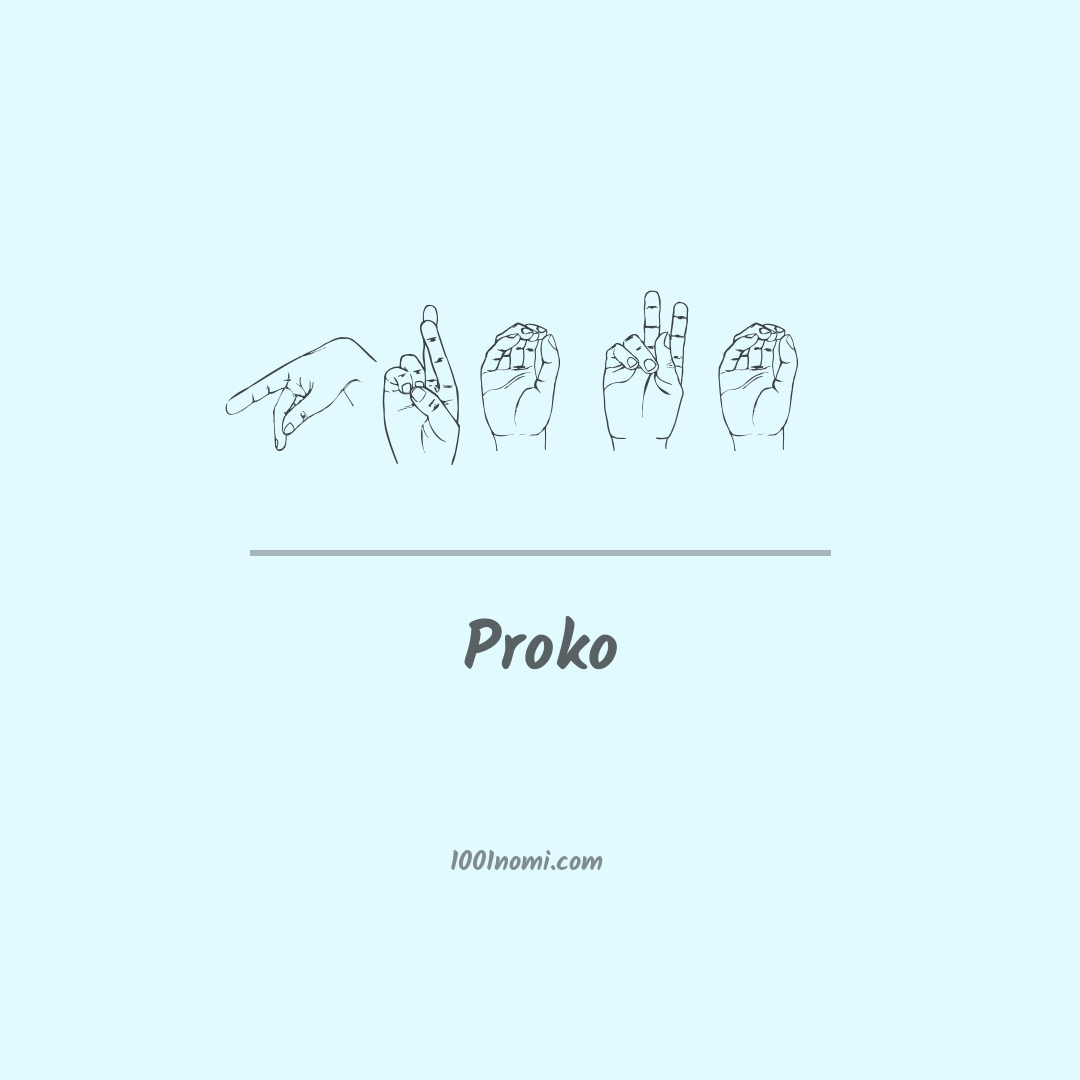 Proko nella lingua dei segni