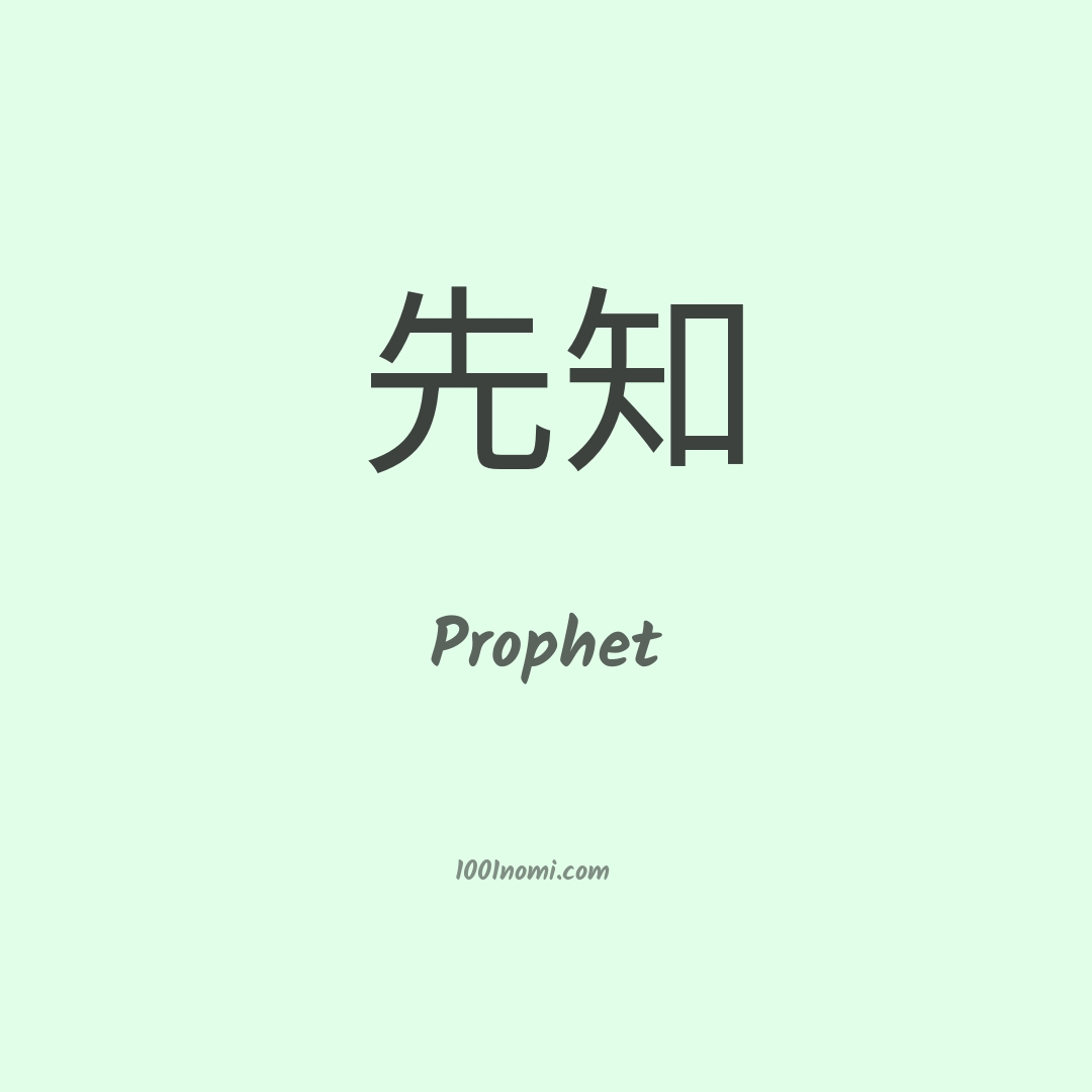 Prophet in cinese Prophet in cinese