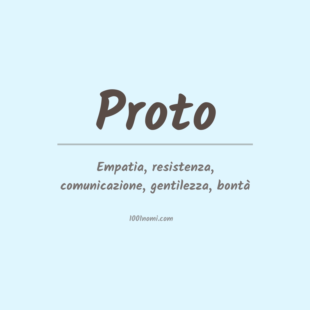 Significato del nome Proto