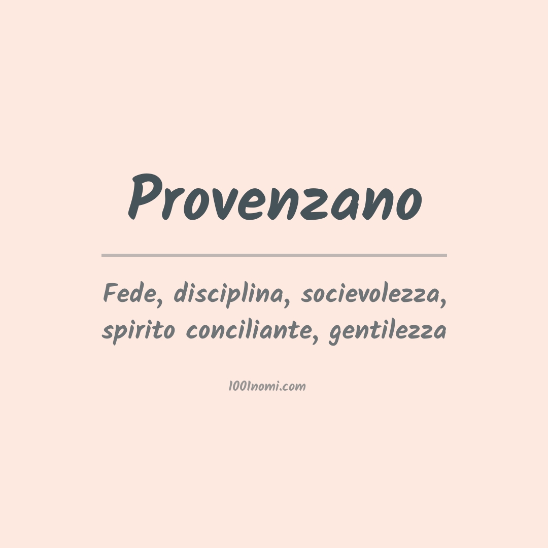 Significato del nome Provenzano