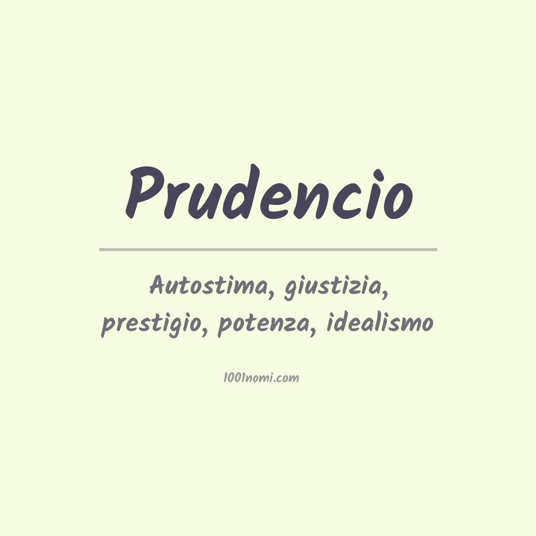 Significato del nome Prudencio