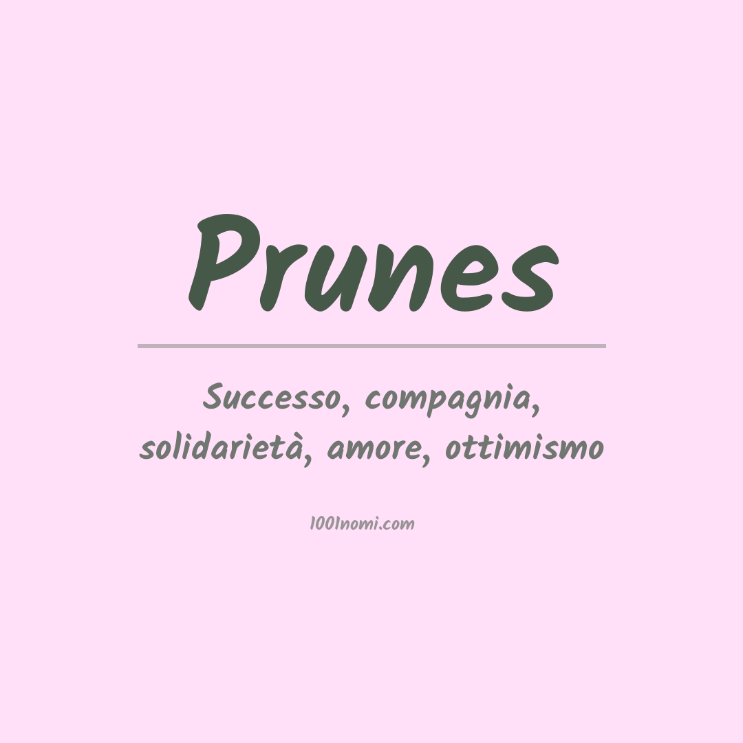 Significato del nome Prunes Significato del nome Prunes