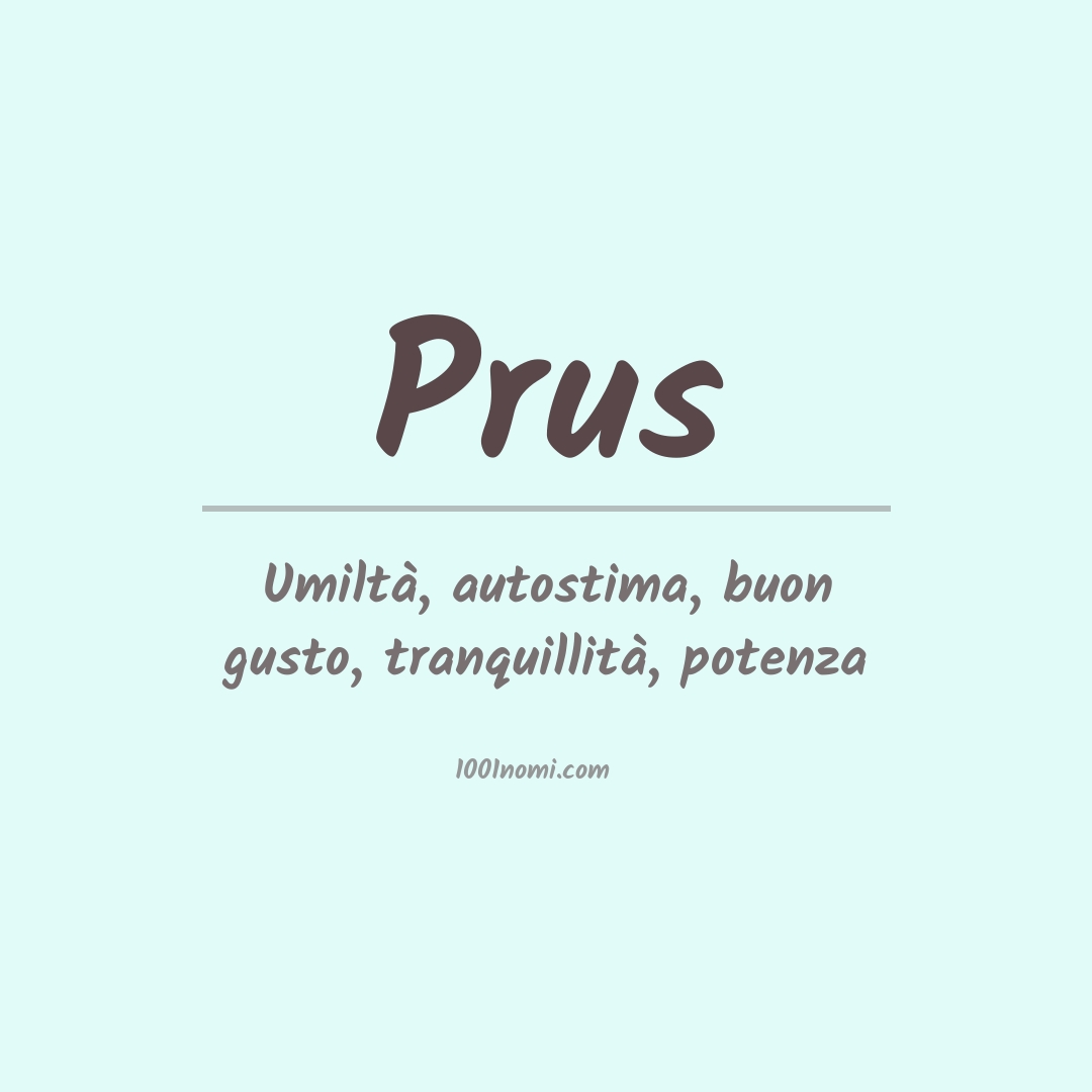 Significato del nome Prus