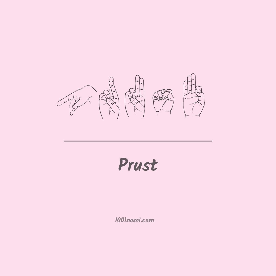 Prust nella lingua dei segni