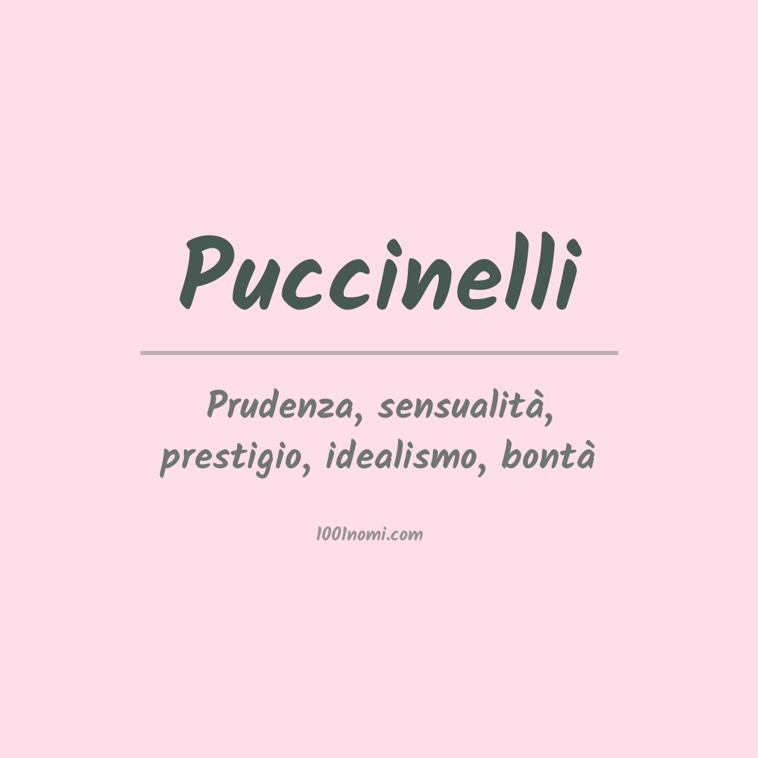 Significato del nome Puccinelli