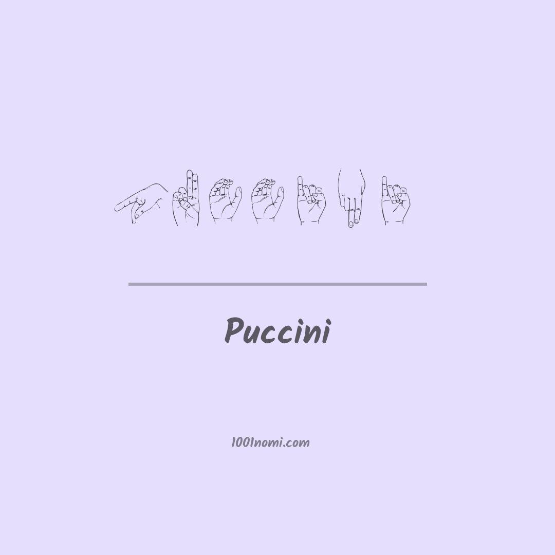 Puccini nella lingua dei segni