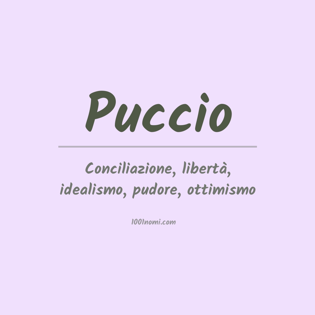 Significato del nome Puccio