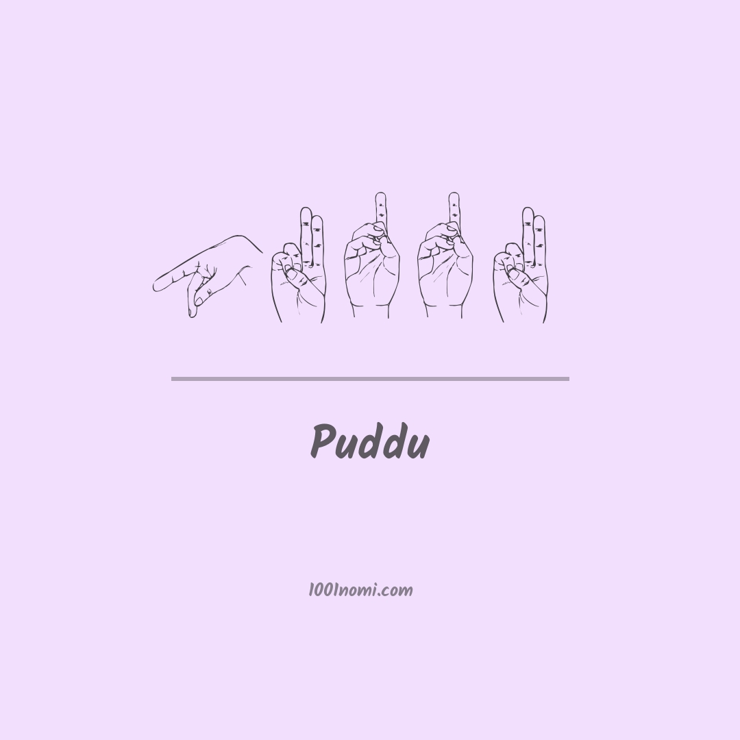 Puddu nella lingua dei segni Puddu nella lingua dei segni
