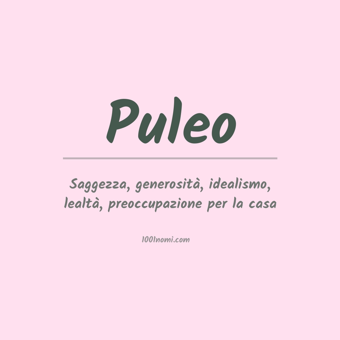 Significato del nome Puleo