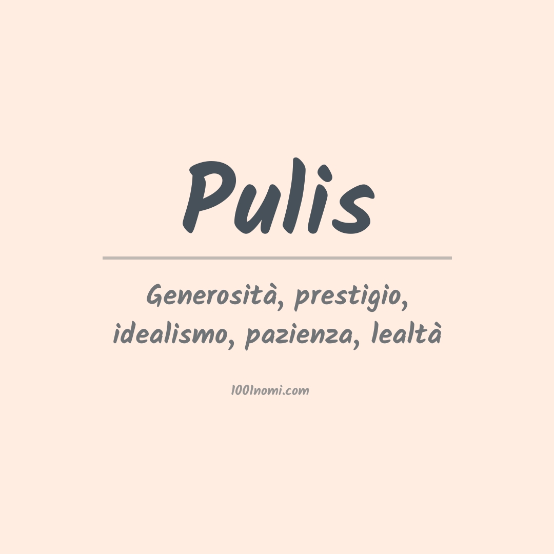 Significato del nome Pulis