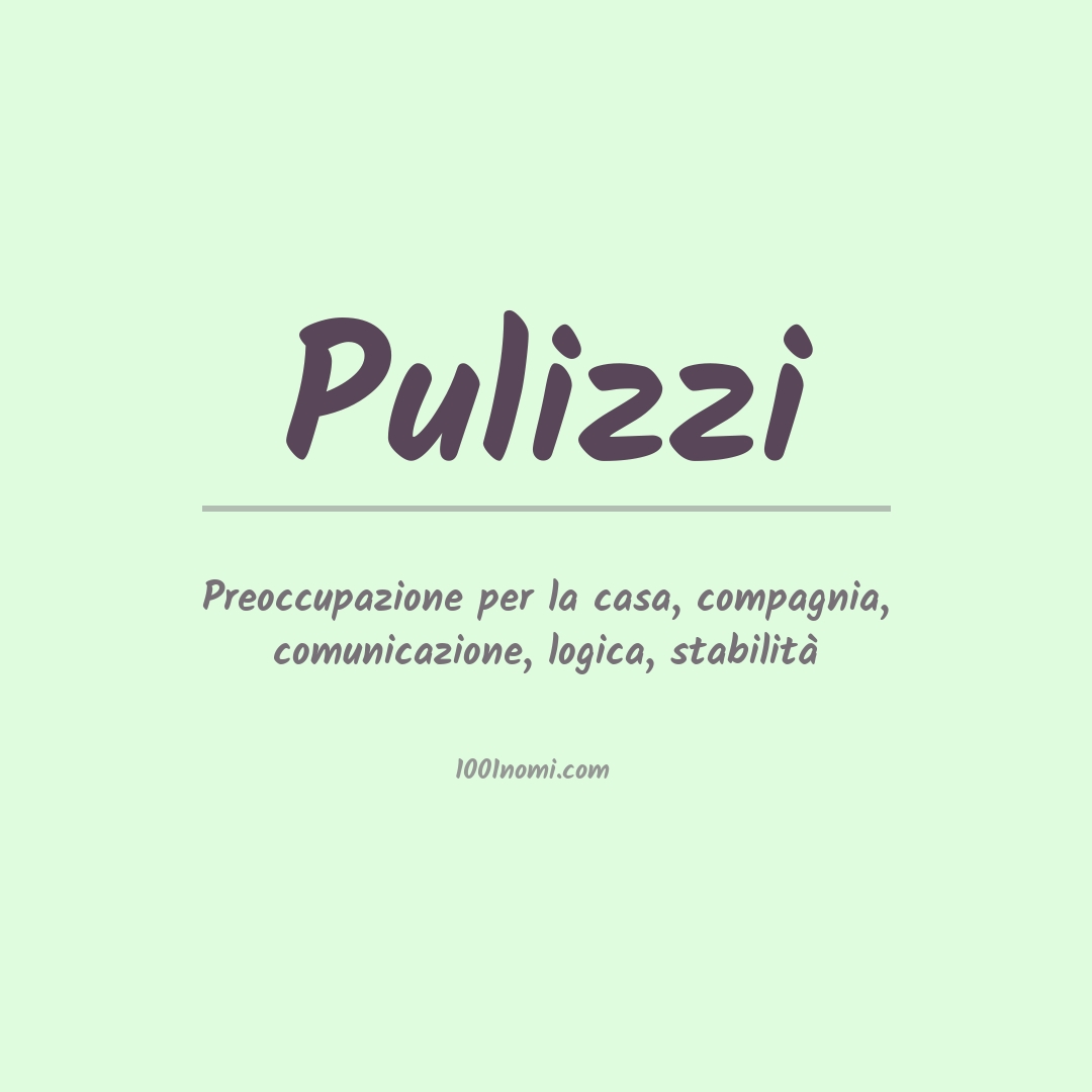 Significato del nome Pulizzi