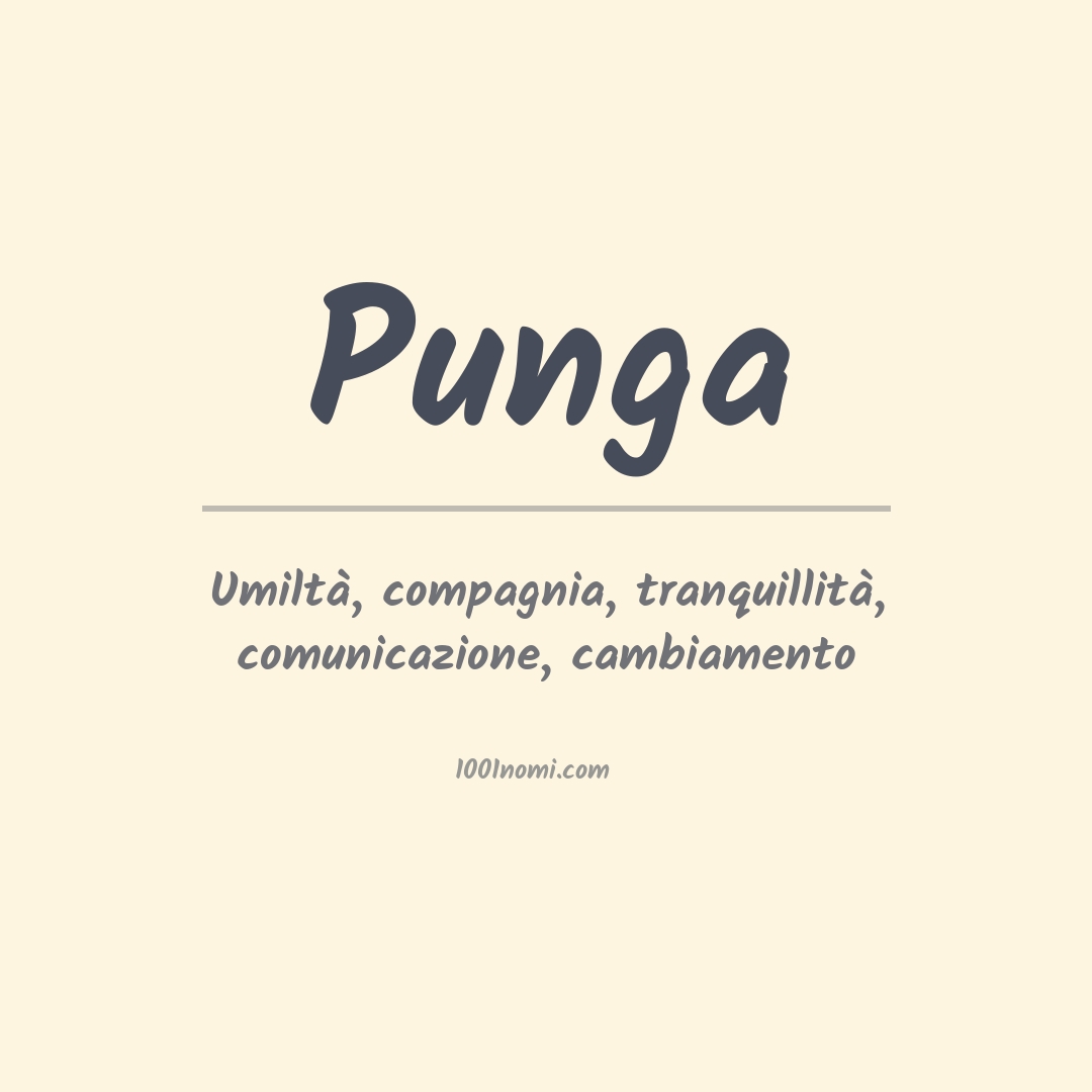 Significato del nome Punga