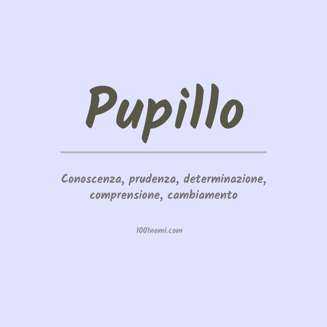 Significato del nome Pupillo Significato del nome Pupillo