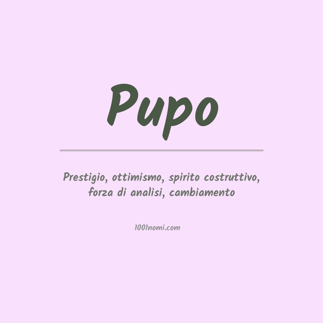 Significato del nome Pupo