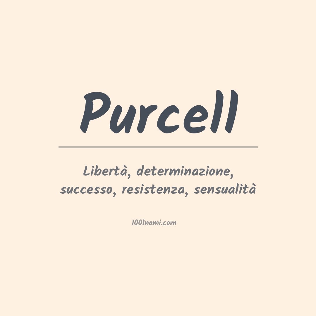 Significato del nome Purcell