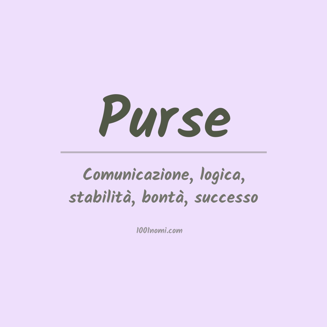 Significato del nome Purse