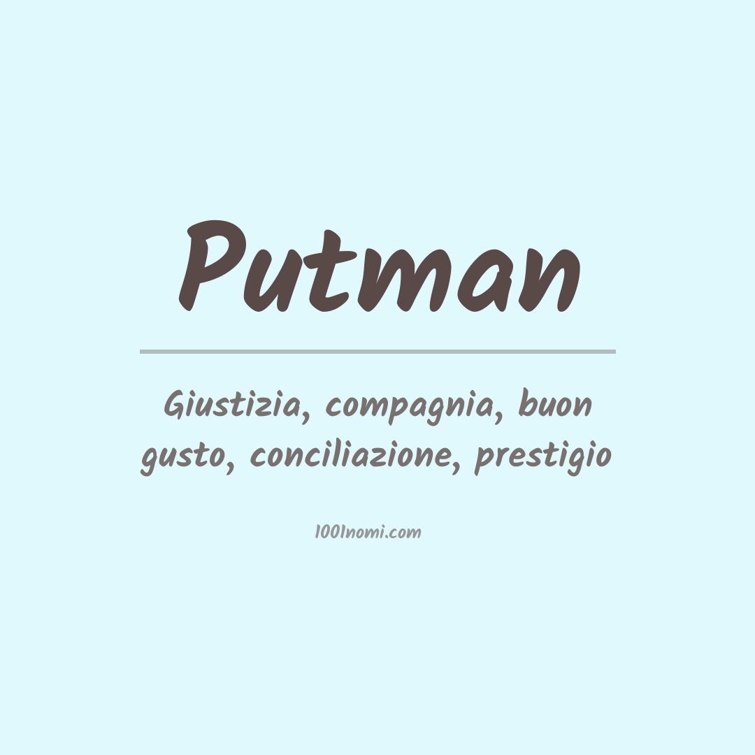 Significato del nome Putman