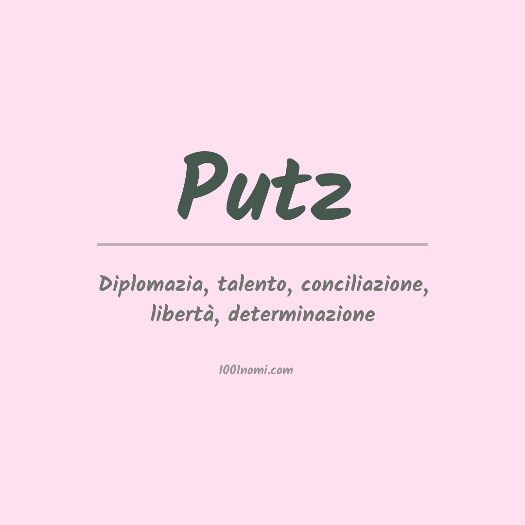 Significato del nome Putz