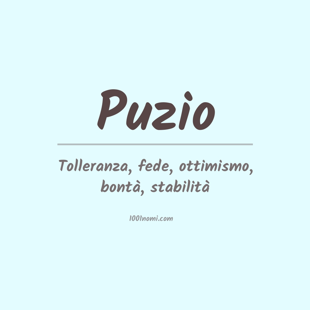 Significato del nome Puzio