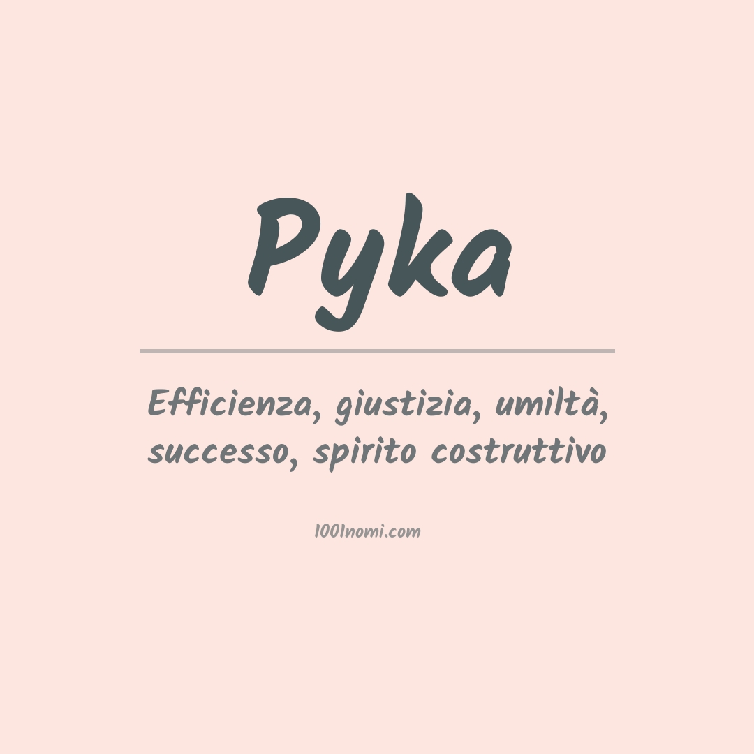 Significato del nome Pyka