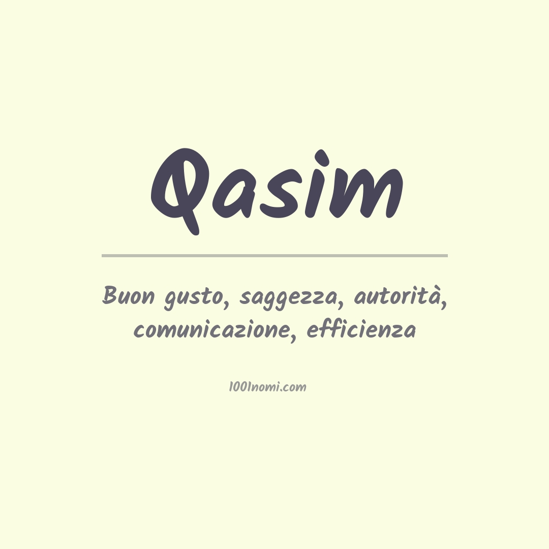 Significato del nome Qasim