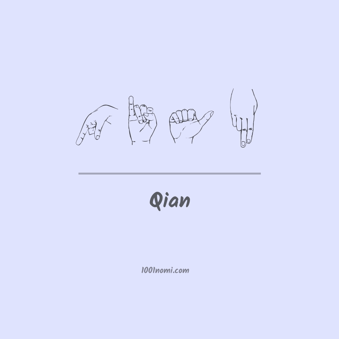 Qian nella lingua dei segni