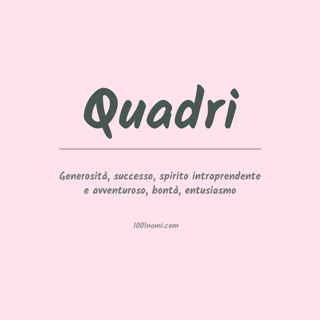 Significato del nome Quadri