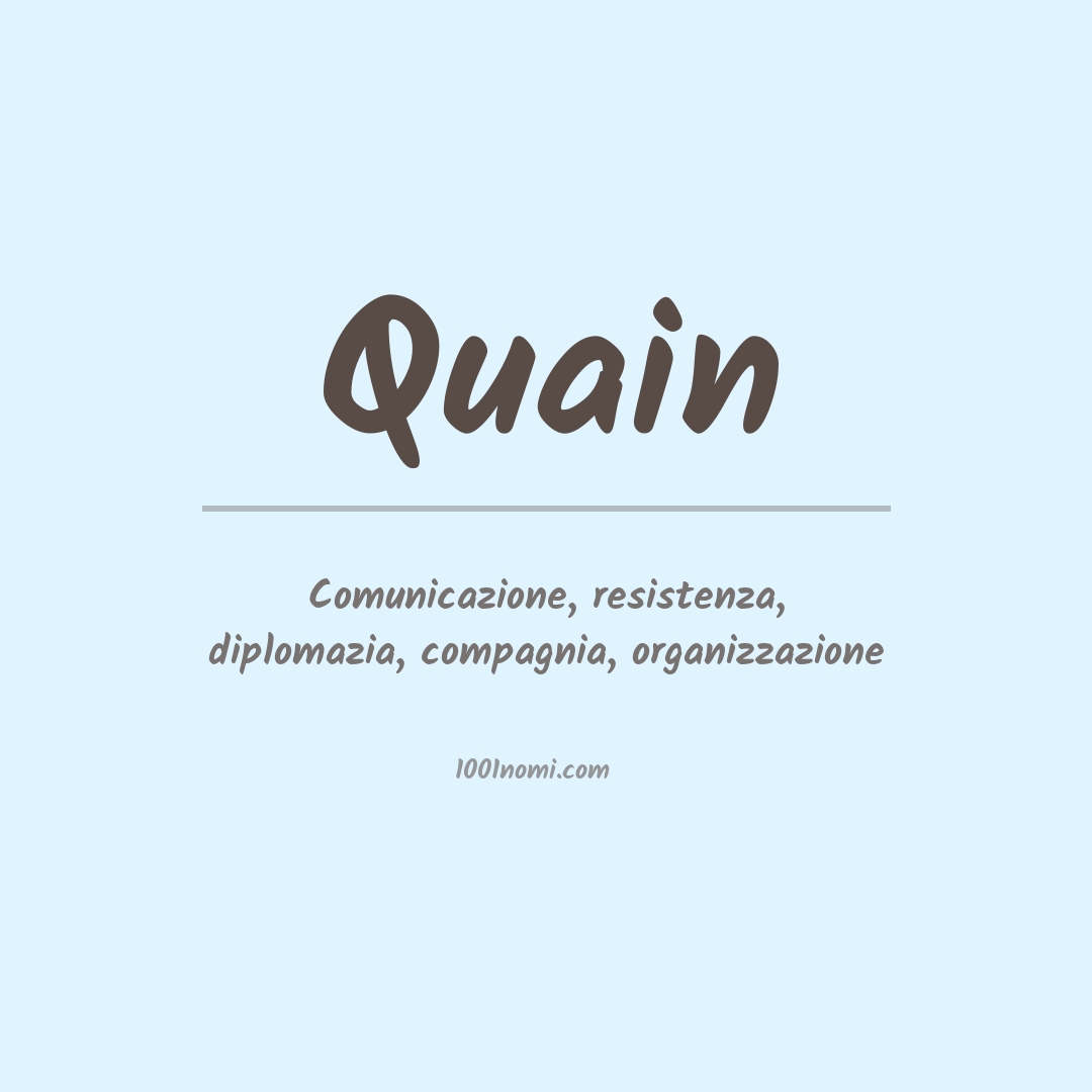 Significato del nome Quain