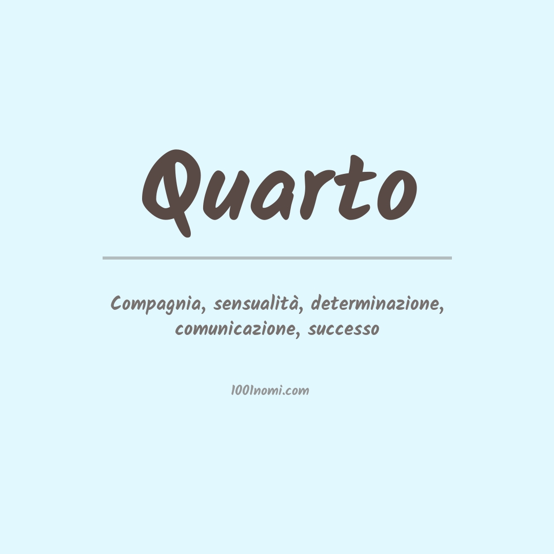 Significato del nome Quarto