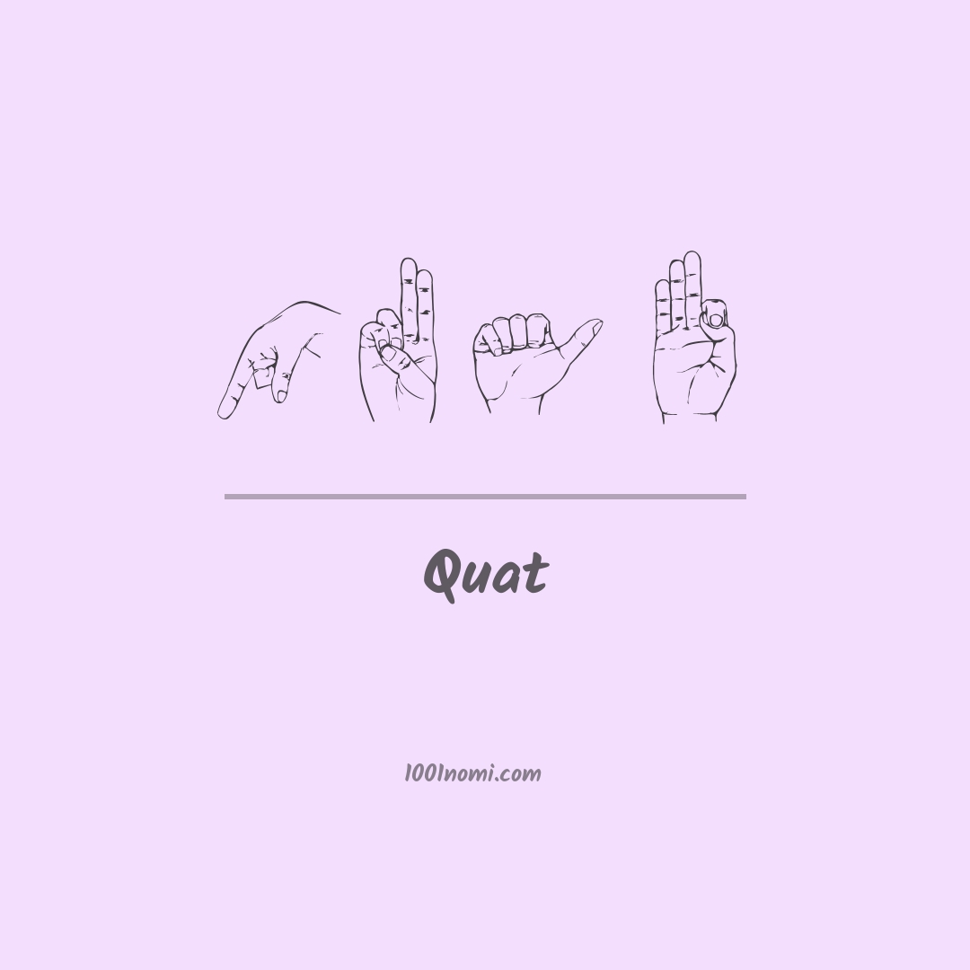 Quat nella lingua dei segni