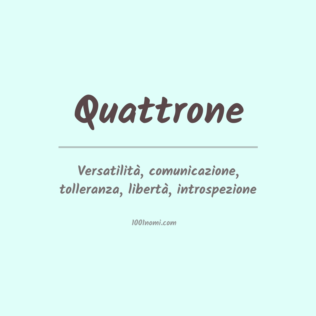 Significato del nome Quattrone