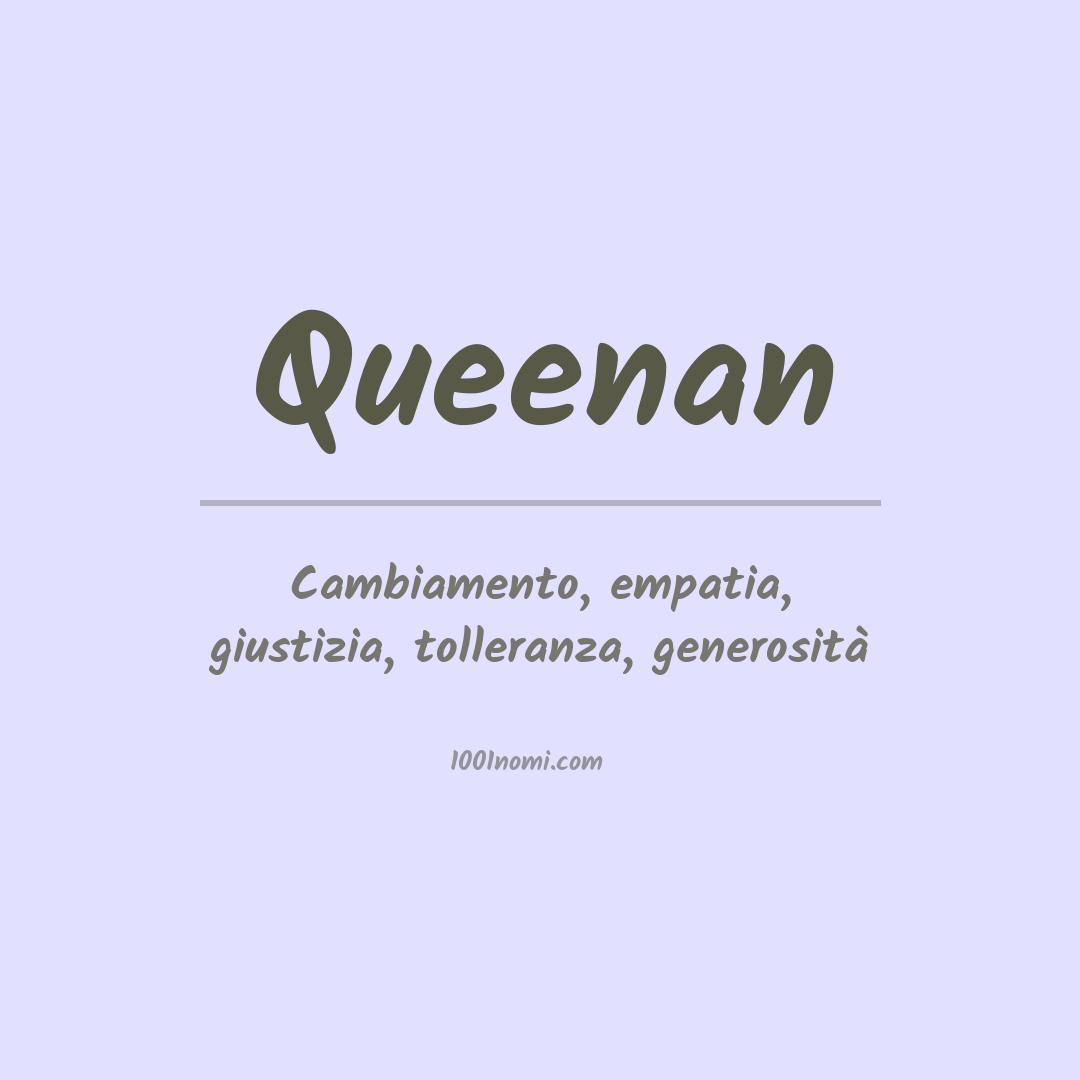 Significato del nome Queenan