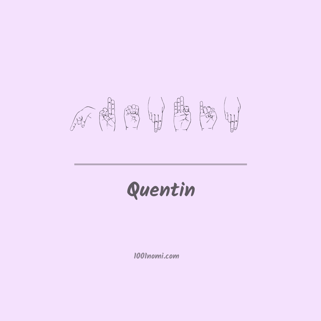Quentin nella lingua dei segni
