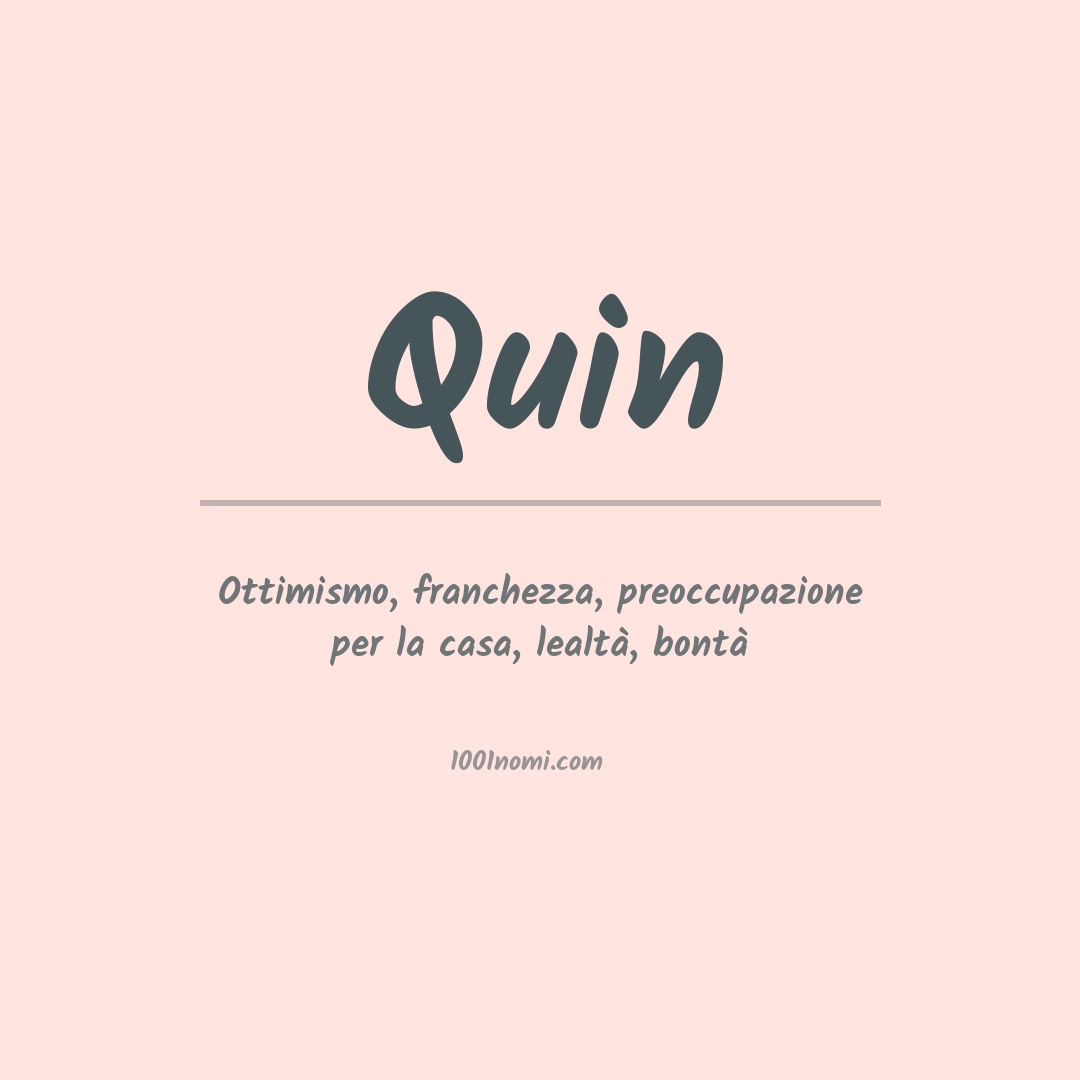 Significato del nome Quin