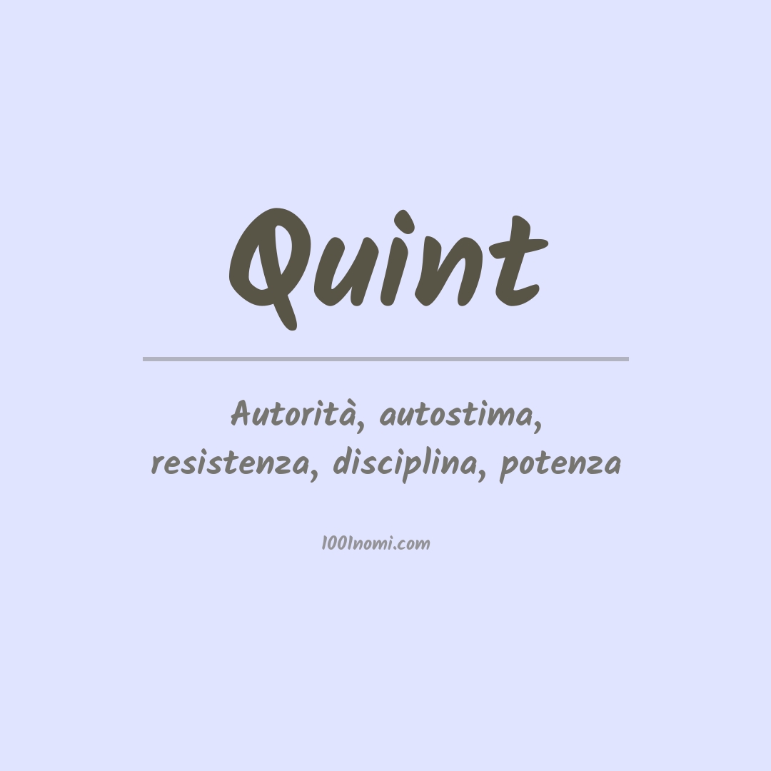 Significato del nome Quint