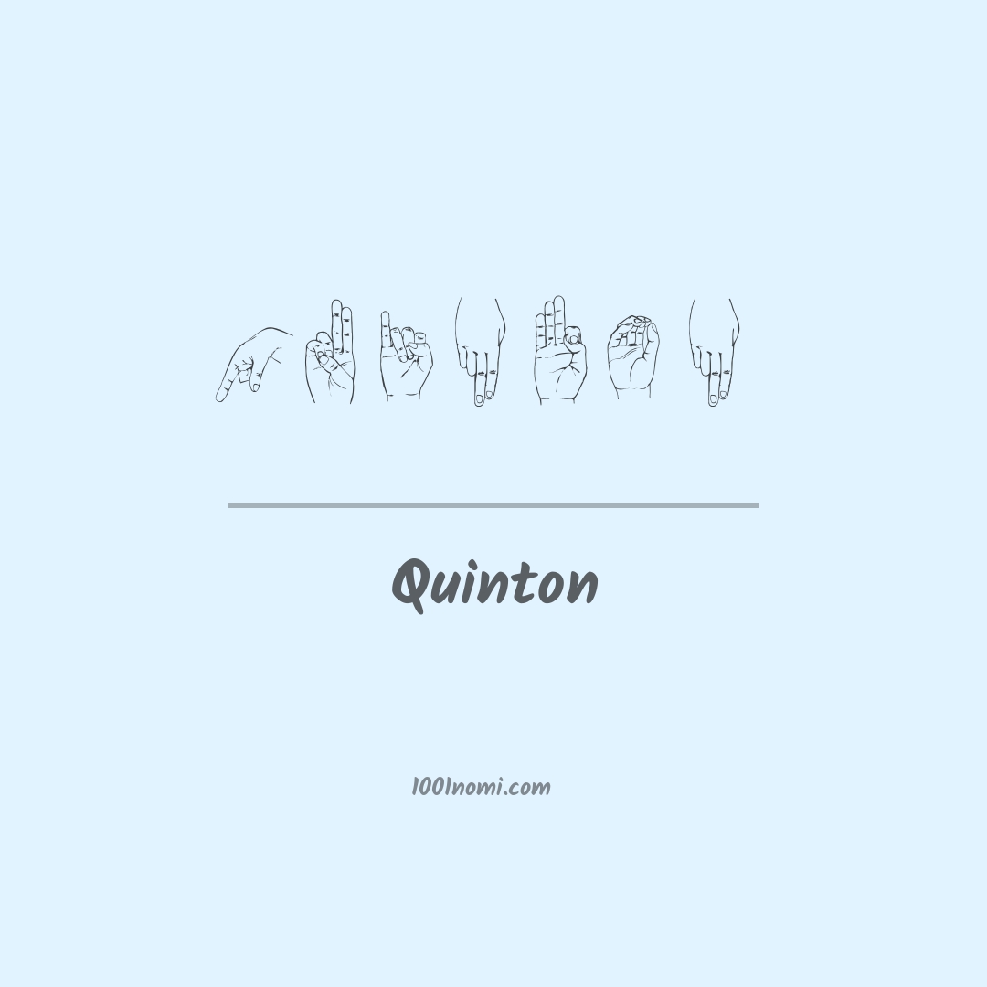 Quinton nella lingua dei segni
