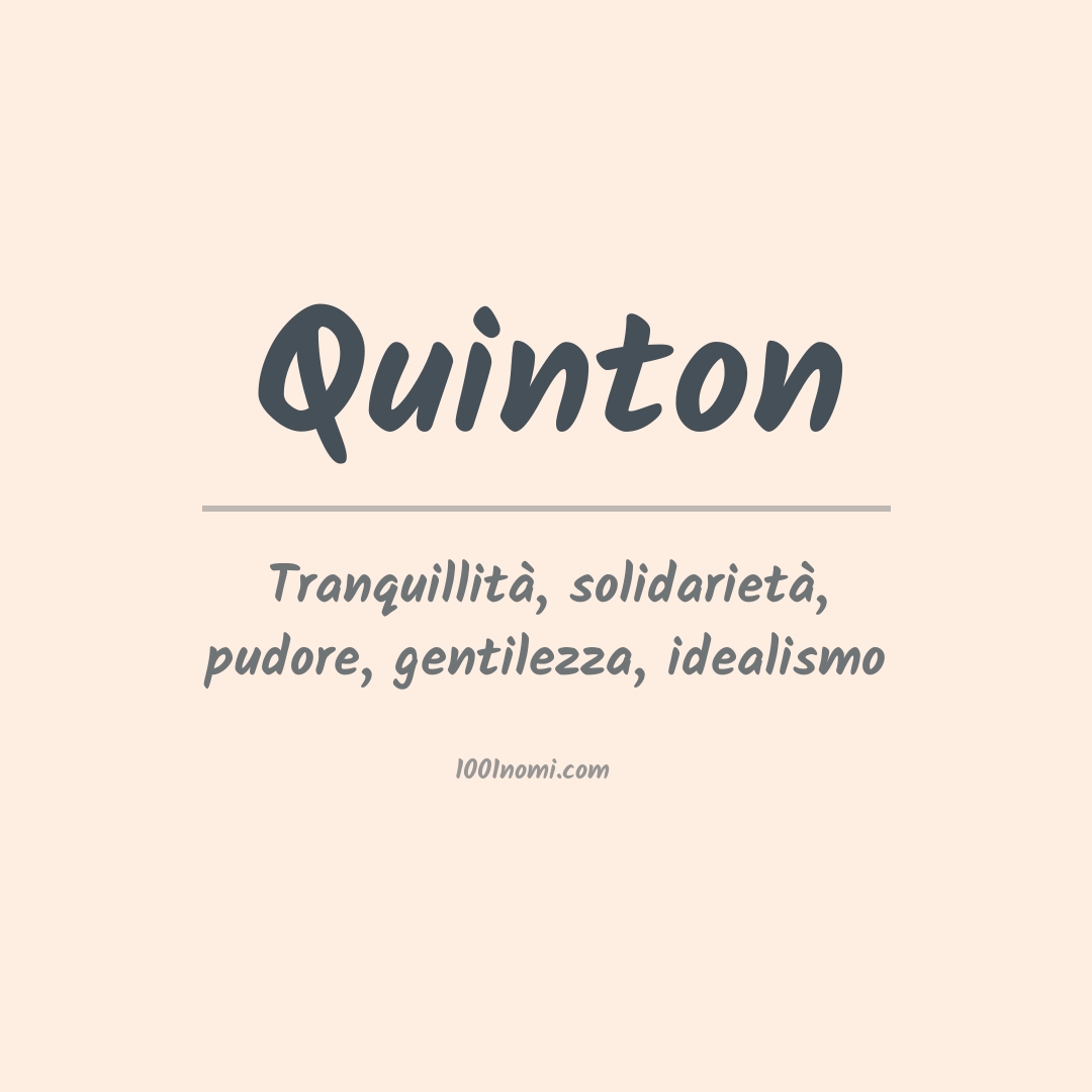 Significato del nome Quinton