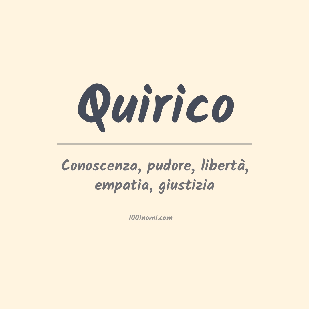 Significato del nome Quirico