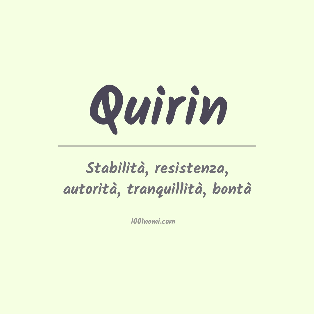 Significato del nome Quirin