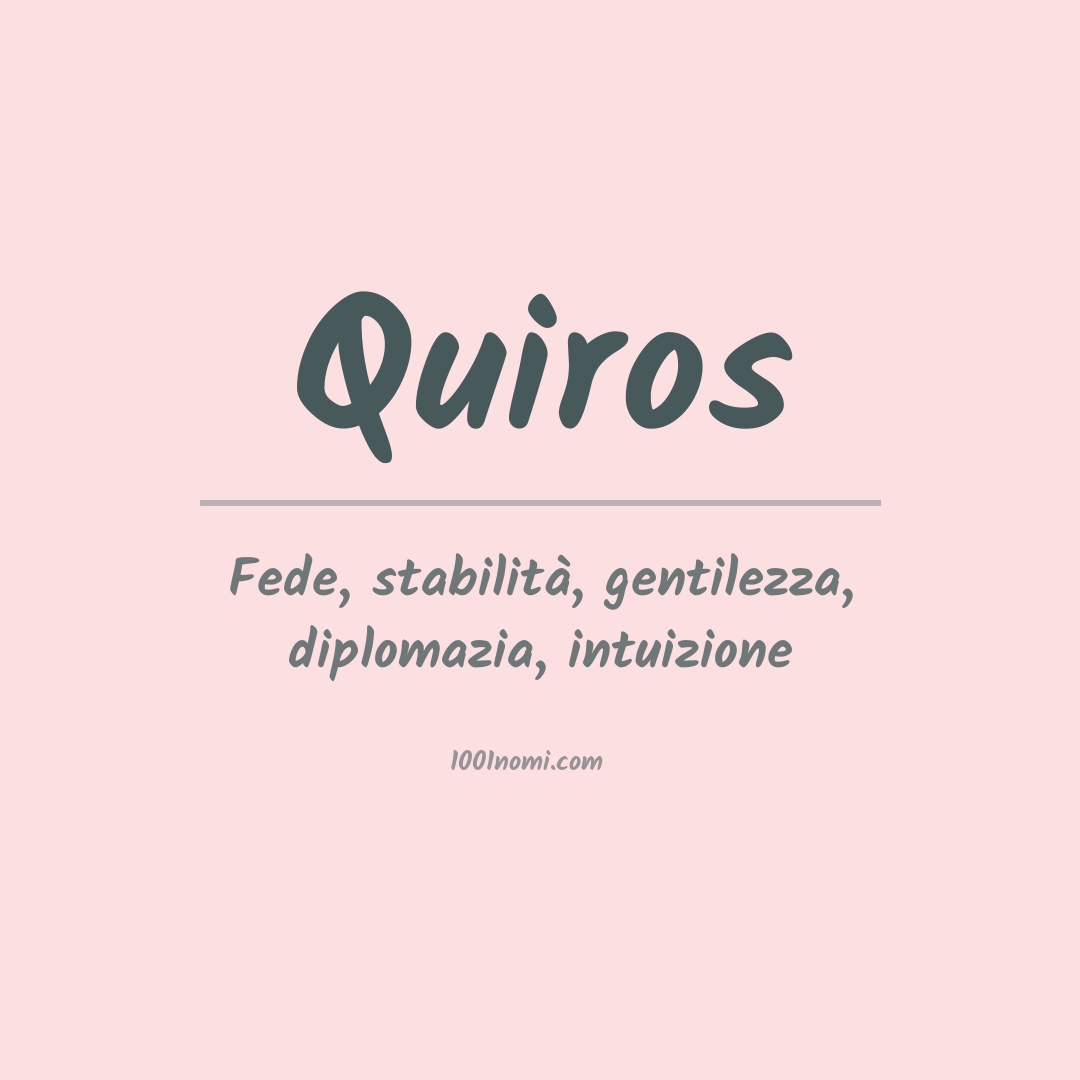 Significato del nome Quiros