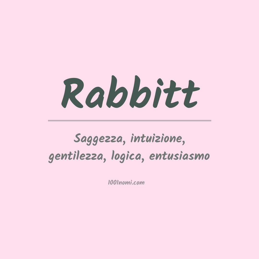 Significato del nome Rabbitt