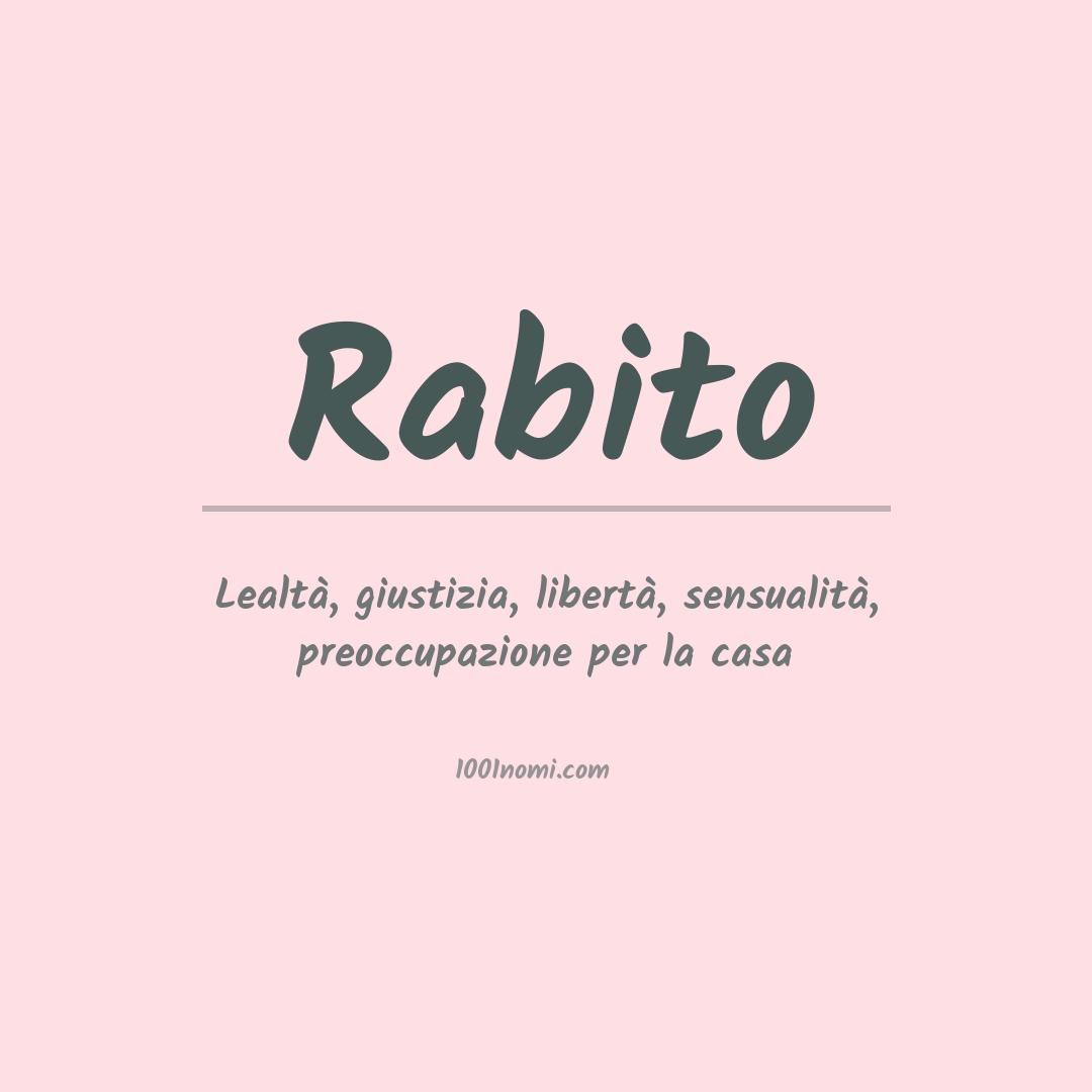 Significato del nome Rabito